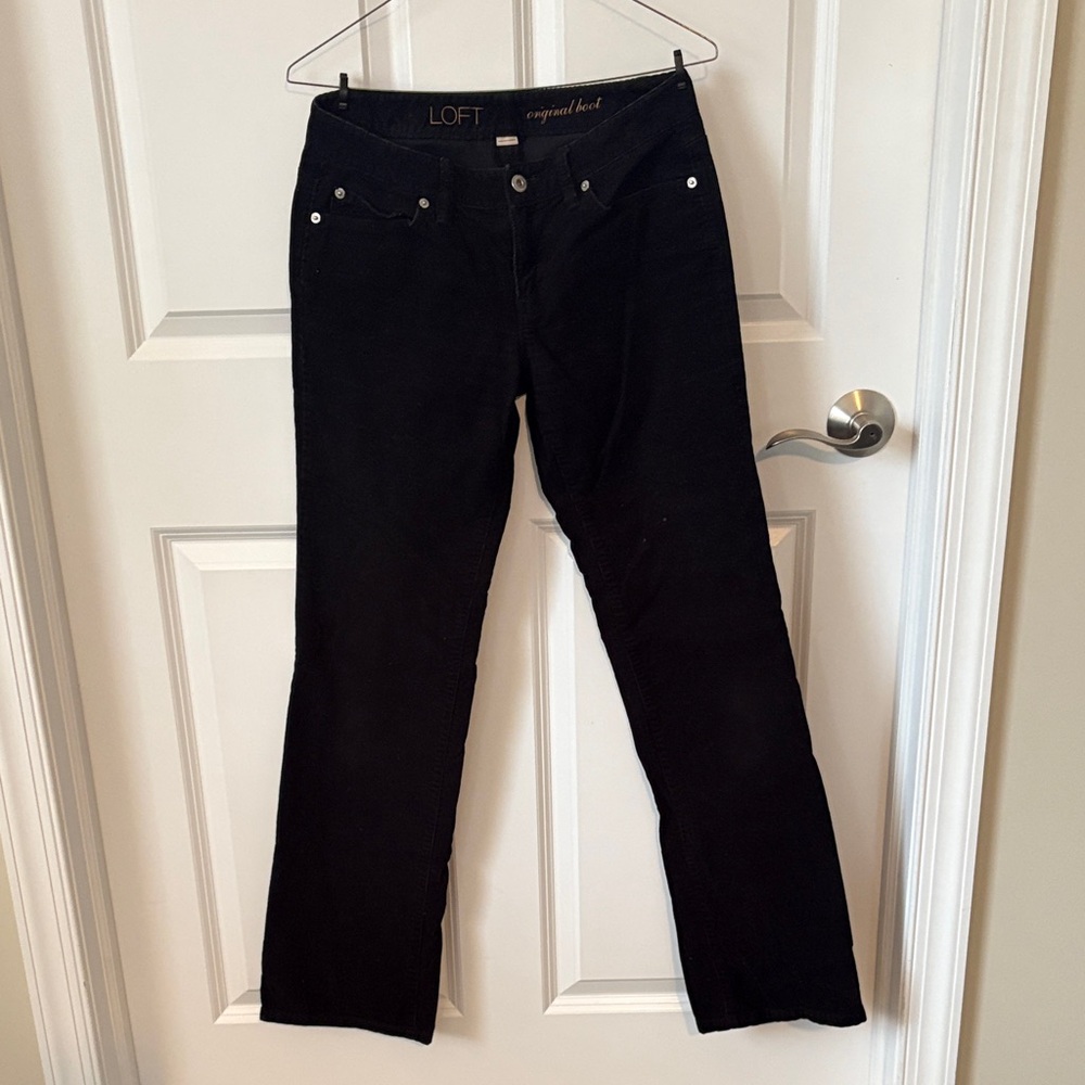 LOFT Dark Corduroy Trousers
